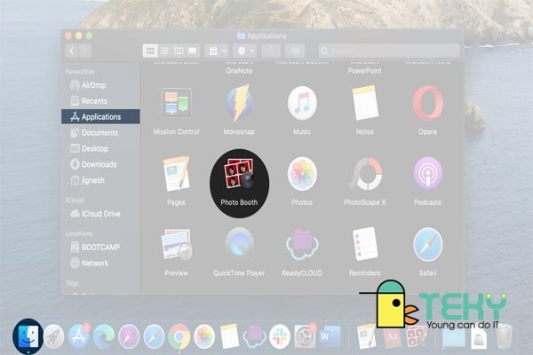 Kiểm tra camera trên MacBook với Photo Booth