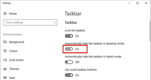 Ẩn thanh Taskbar Windows 10 tự động trong Desktop mode Ẩn thanh Taskbar Windows 10 tự động trong Desktop mode