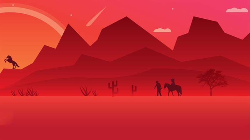 Ảnh đẹp Full HD cho máy tính với họa tiết màu đỏ tối giản