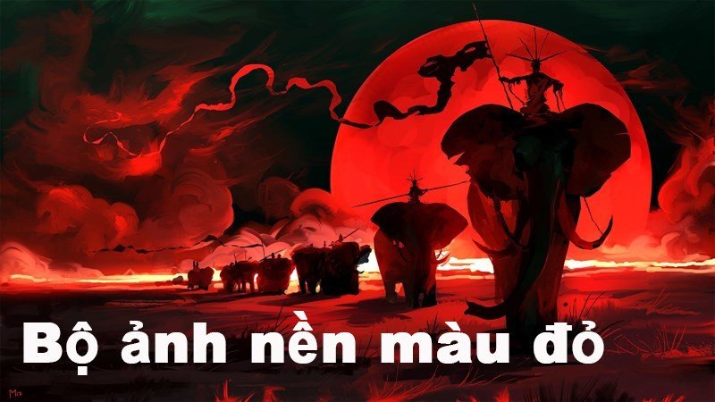 Ảnh đẹp Full HD cho máy tính với sắc đỏ trừu tượng hiện đại