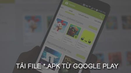 Giao diện máy tính với biểu tượng Google Play Store, hướng dẫn cách tải file APK từ máy tính