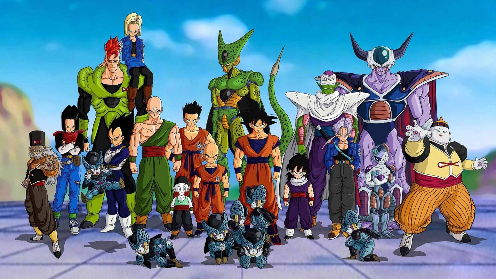 Ảnh nền Dragon Ball đẹp cho máy tính Goku và bạn bè