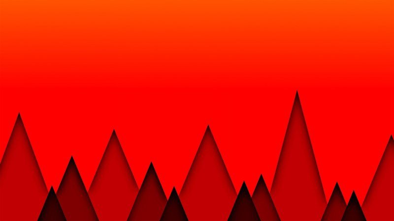 Ảnh nền Full HD đỏ tươi với các hình khối hình học