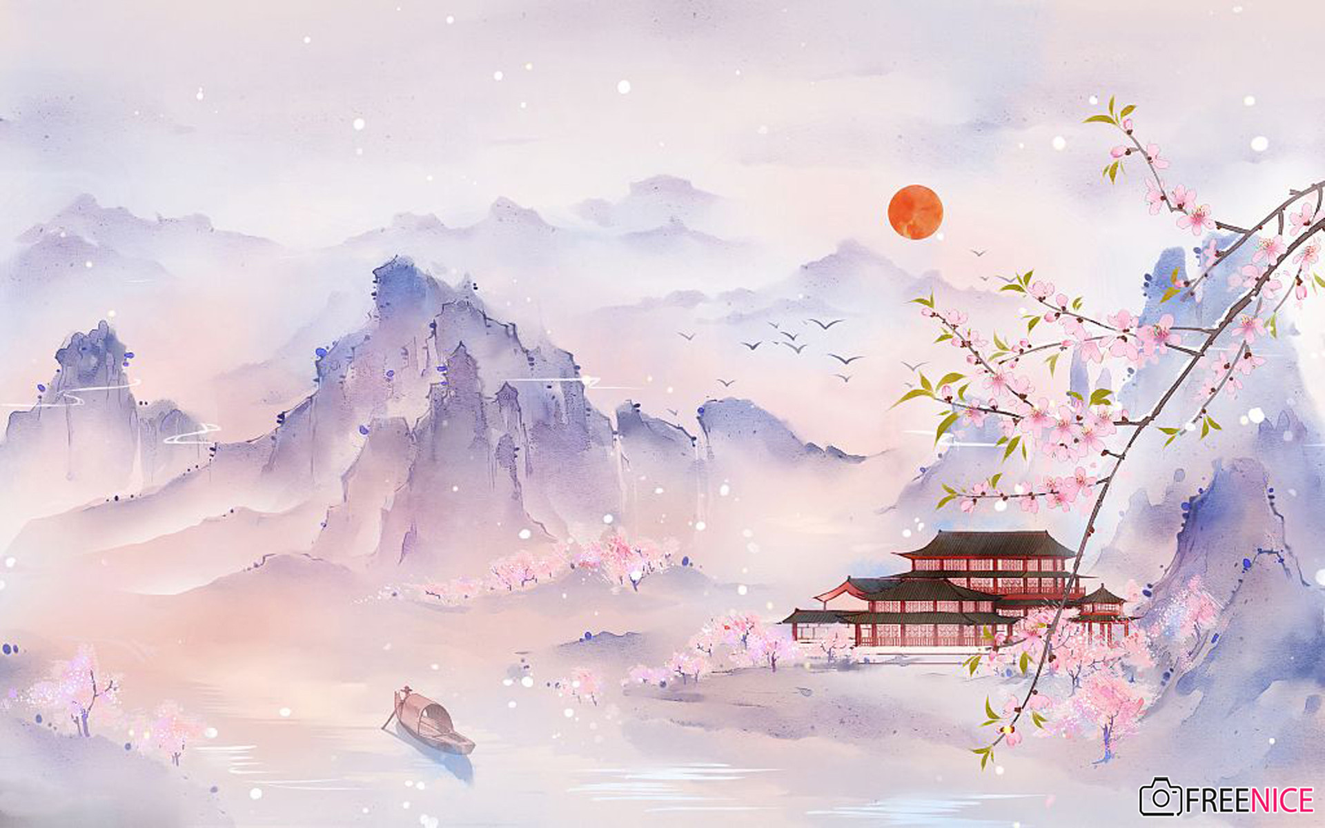 Background cổ trang 4K nên thơ và độc đáo