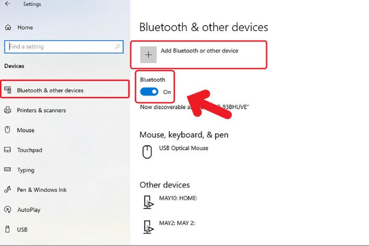 Bật Bluetooth trên máy tính để bàn