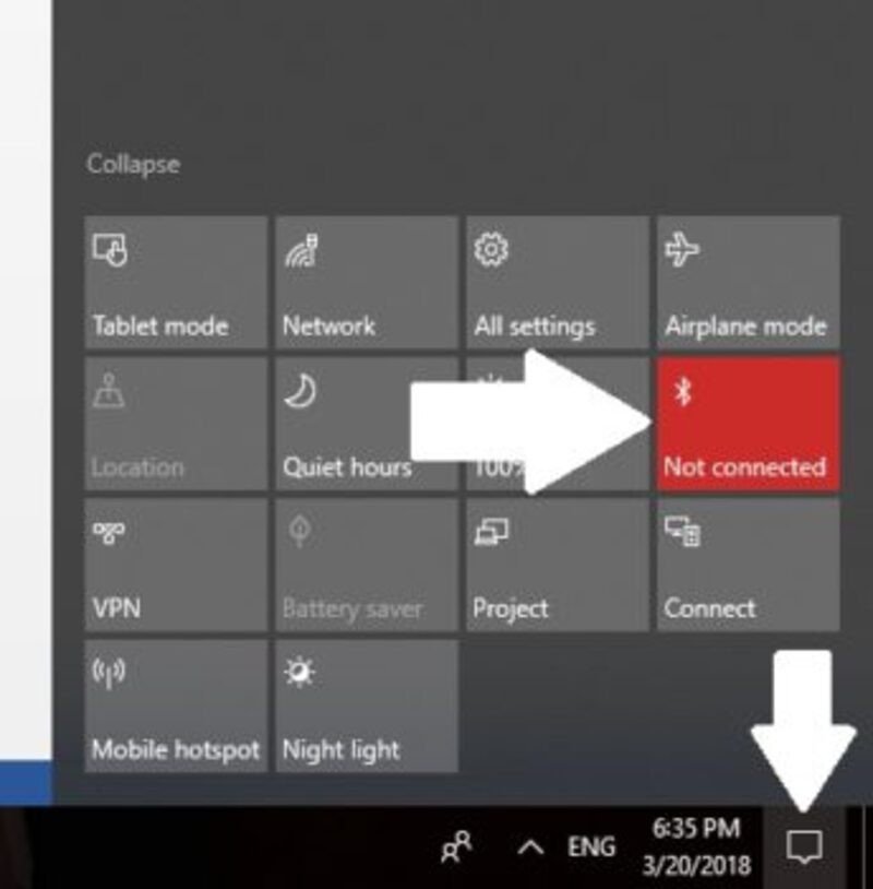 Bật Bluetooth trong Manage Bluetooth devices