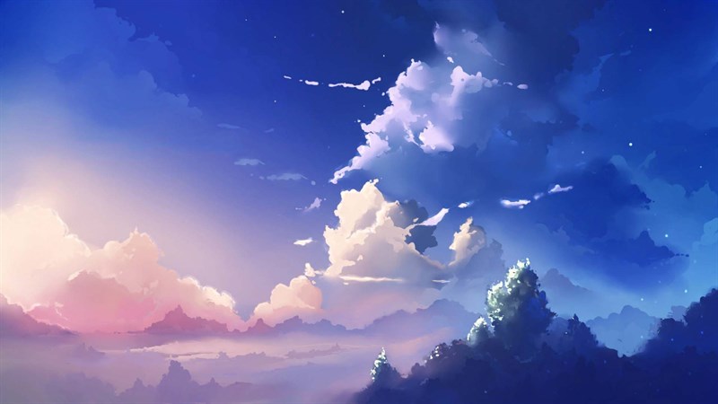 Hình ảnh nền bầu trời đêm đầy sao cho máy tính 1920x1080