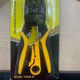 Kìm bấm mạng BOSI màu vàng, phụ kiện máy tính giá sỉ chuyên dụng