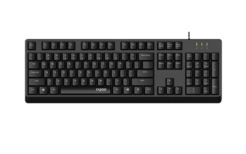 Bàn phím Rapoo NK1900 Black giá rẻ, bền bỉ cho công việc hàng ngày