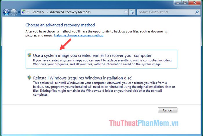 Bỏ qua các bước phụ và chuẩn bị khởi động lại để reset Windows 7