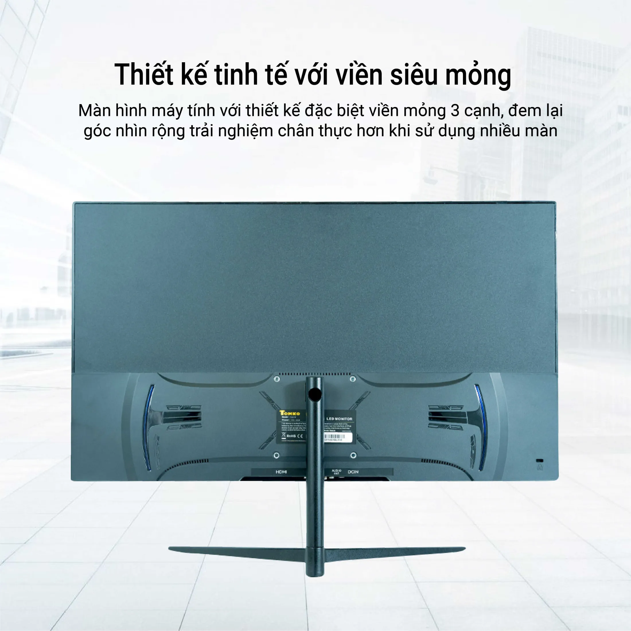 Màn hình tràn viền máy tính Full HD hiển thị màu sắc chân thực