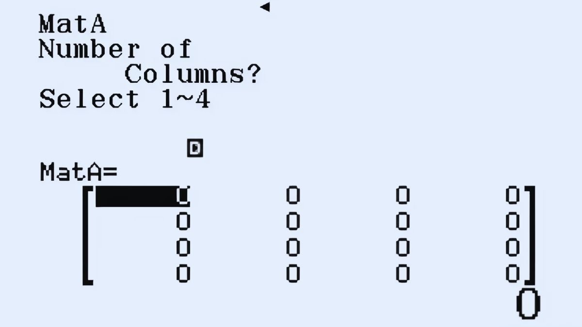 Nhập các phần tử của ma trận khi bấm máy tính Casio FX 580VN