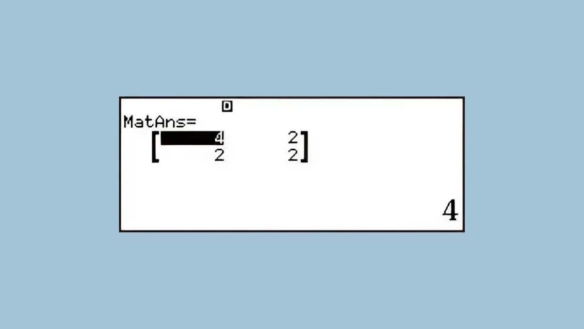 Lưu trữ ma trận đã nhập vào biến nhớ trên Casio FX 580VN