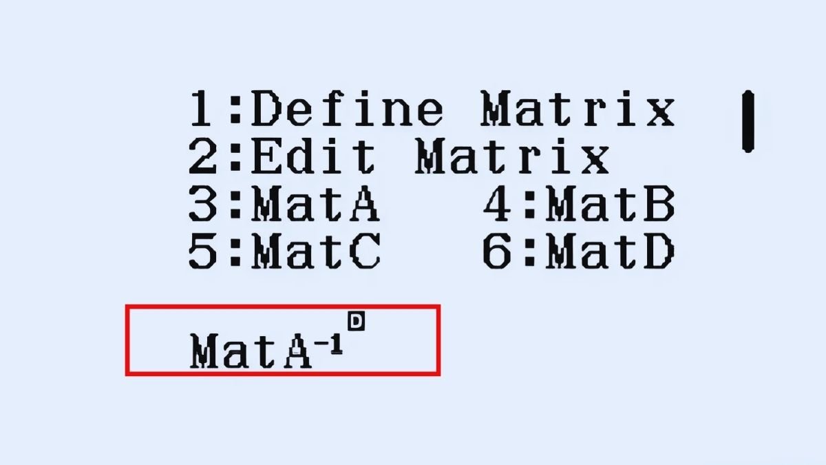 Bấm SHIFT và x mũ trừ 1 để tính ma trận nghịch đảo Casio FX 580VN