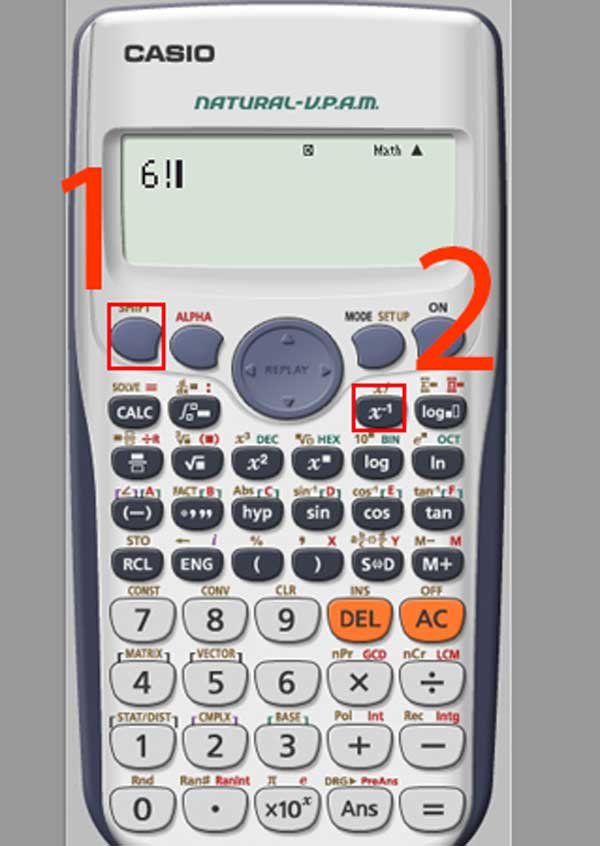 Bấm máy tính giai thừa cho xác suất lớp 11