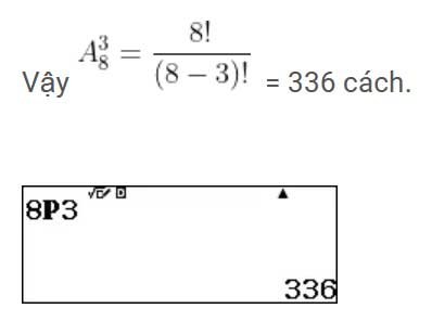 Sử dụng máy tính Casio để bấm chỉnh hợp xếp hạng vận động viên