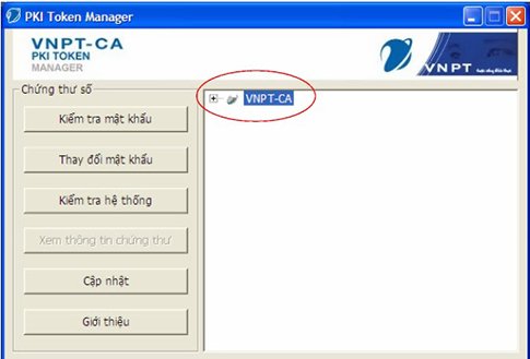 Xem thông tin chứng thư số trong PKI Token Manager của VNPT-CA