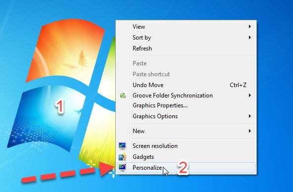 Cài đặt hình nền máy tính tự động thay đổi trên Windows 7