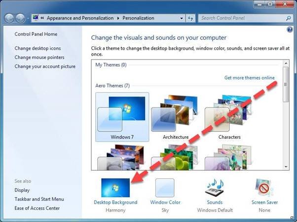 Cài đặt hình nền máy tính bằng album ảnh cá nhân trên Windows 7