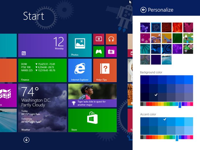 Win 8/8.1 Start Screen Personalize