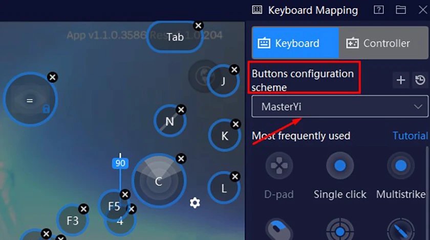 Chọn cấu hình nút gán cho tướng trong Liên Minh Tốc Chiến trên NoxPlayer