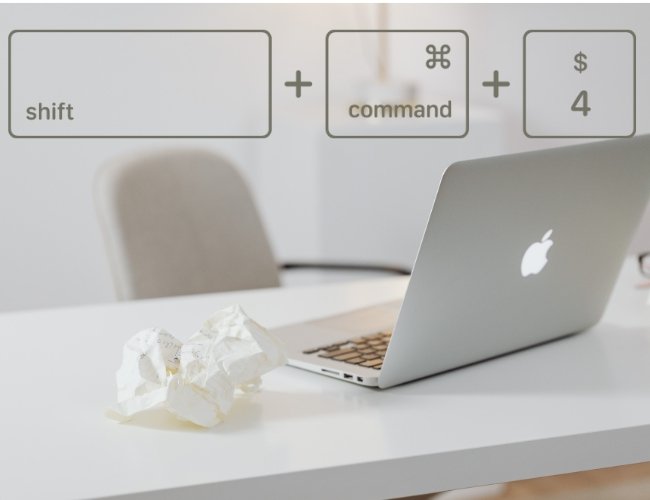 Thao tác chụp một phần màn hình Macbook để có ảnh rõ nét