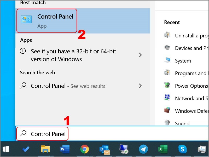 Truy cập Control Panel để gỡ cài đặt Bluestacks