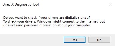 Bước 2: Xác nhận khởi chạy DirectX Diagnostic Tool