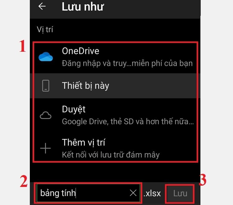 Chọn vị trí lưu, điền tên và lưu file