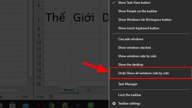 Cách xóa định dạng chia màn hình Excel