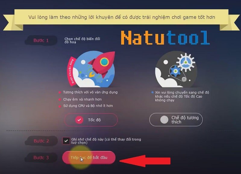 Chọn Tiếp tục để khởi động Koplayer