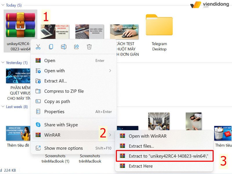 Cách tải Unikey trên máy tính và giải nén file cài đặt