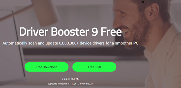 Giao diện phần mềm Driver Booster để cập nhật driver tự động