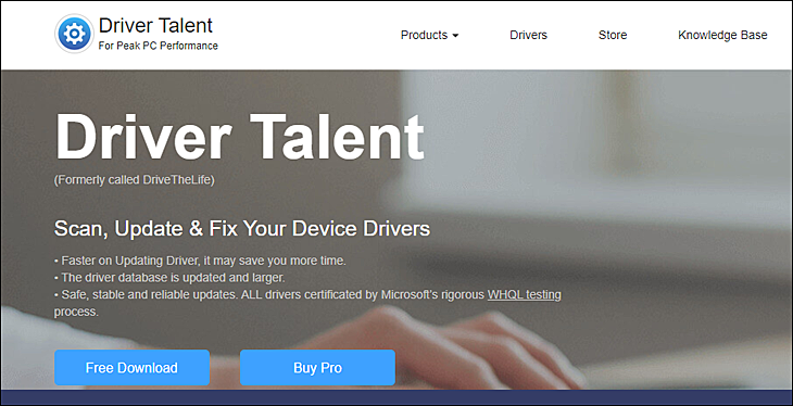 Giao diện phần mềm Driver Talent giúp quản lý driver hiệu quả