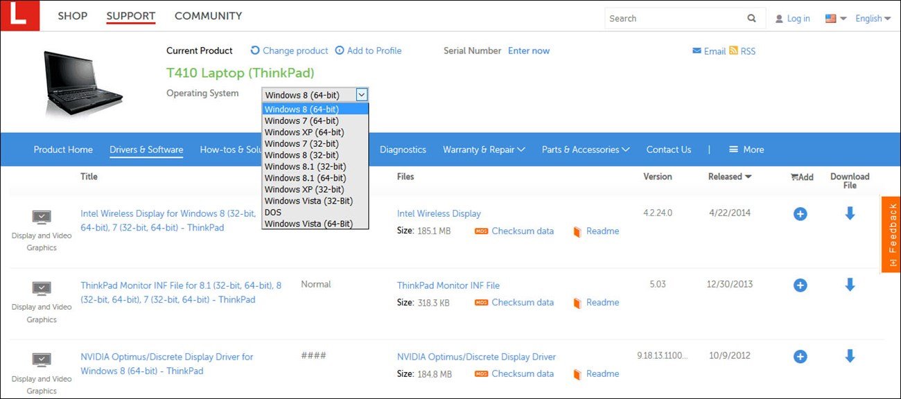 Tìm kiếm và tải driver cho laptop từ website nhà sản xuất