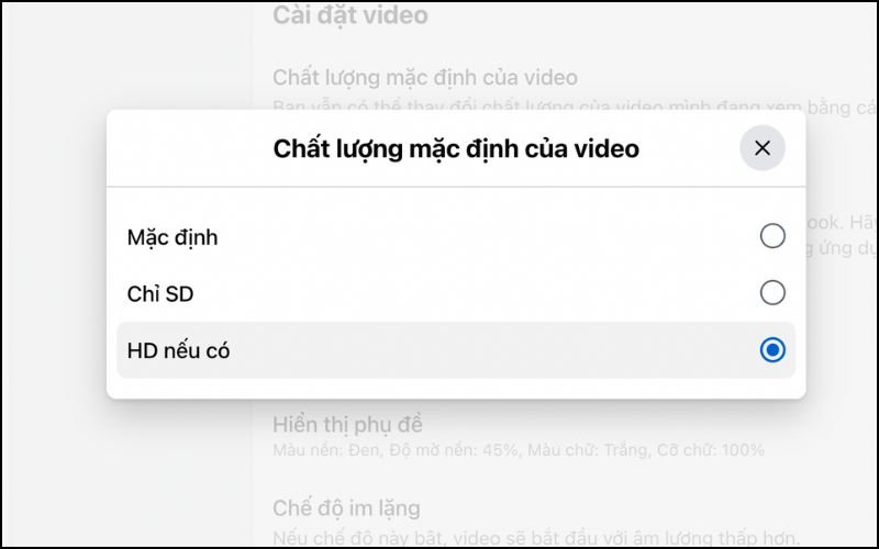 Chọn chất lượng HD cho video trên máy tính