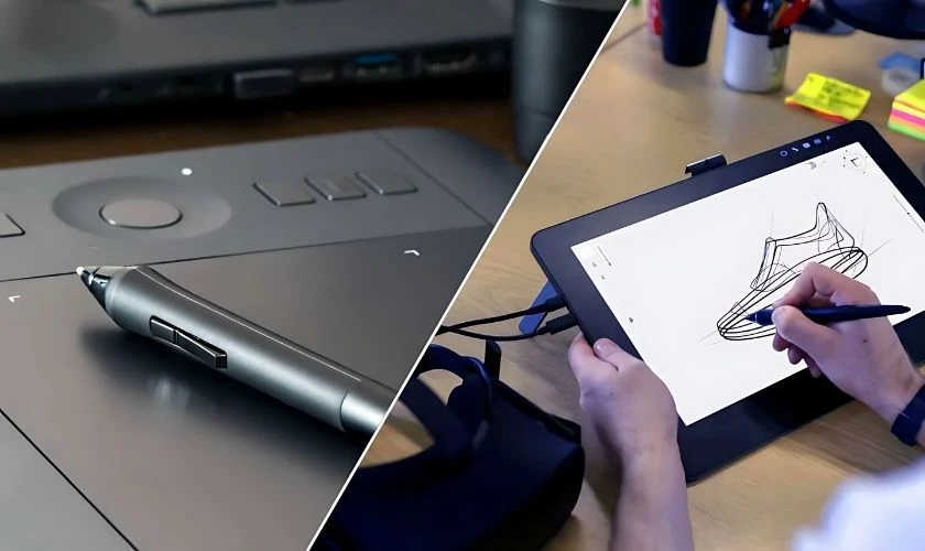 So sánh sự khác biệt giữa bảng vẽ đồ họa và bảng vẽ màn hình chuyên nghiệp