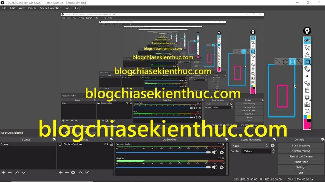 Tích hợp Epic Pen khi quay màn hình với OBS Studio để viết trên màn hình máy tính