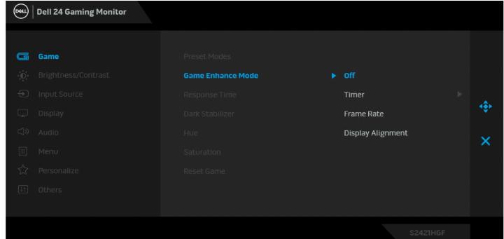 Chế độ Game Enhance Mode trên màn hình Dell S2421HGF