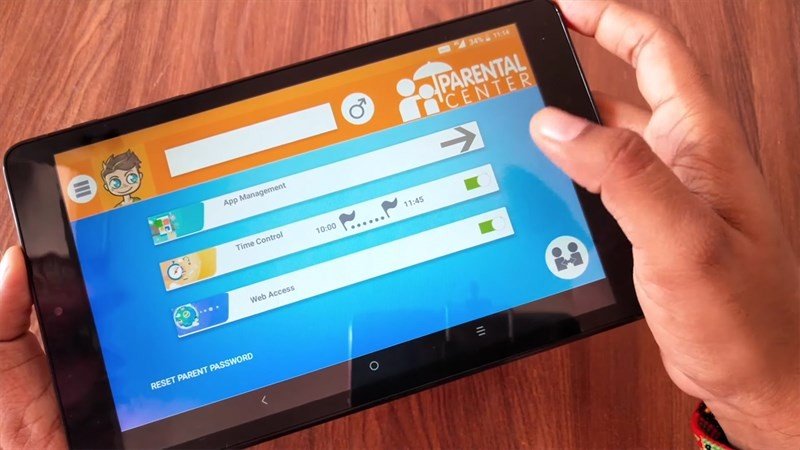 Chế độ trẻ em trên máy tính bảng Alcatel 3T8 4G