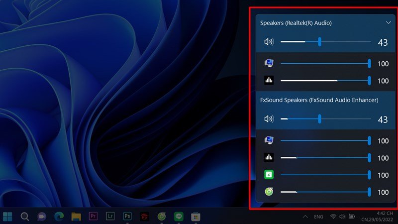 Chỉnh âm thanh từng ứng dụng nhanh chóng với EarTrumpet trên Windows 11