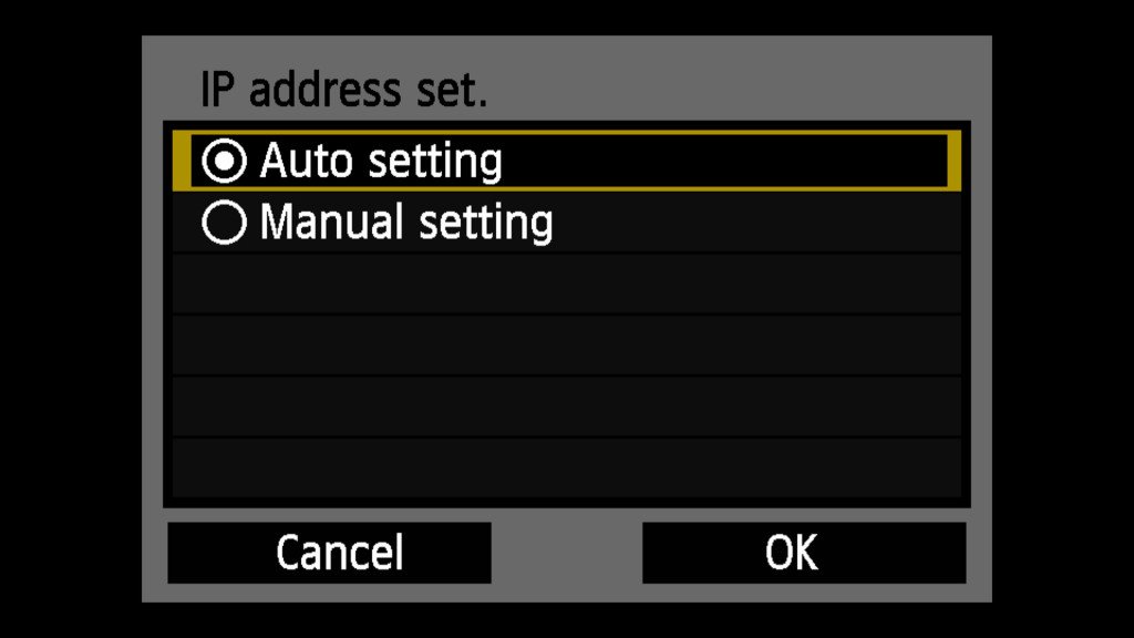 Chọn Auto setting cho địa chỉ IP