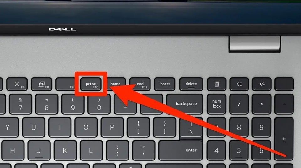 Vị trí phím Print Screen trên bàn phím máy tính Dell