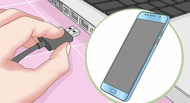 Kiểm tra dây cáp và cổng USB khi máy tính không nhận điện thoại