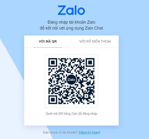Sử dụng Zalo trên web và quét mã QR để đăng nhập