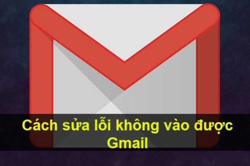 Màn hình hiển thị lỗi đăng nhập Gmail