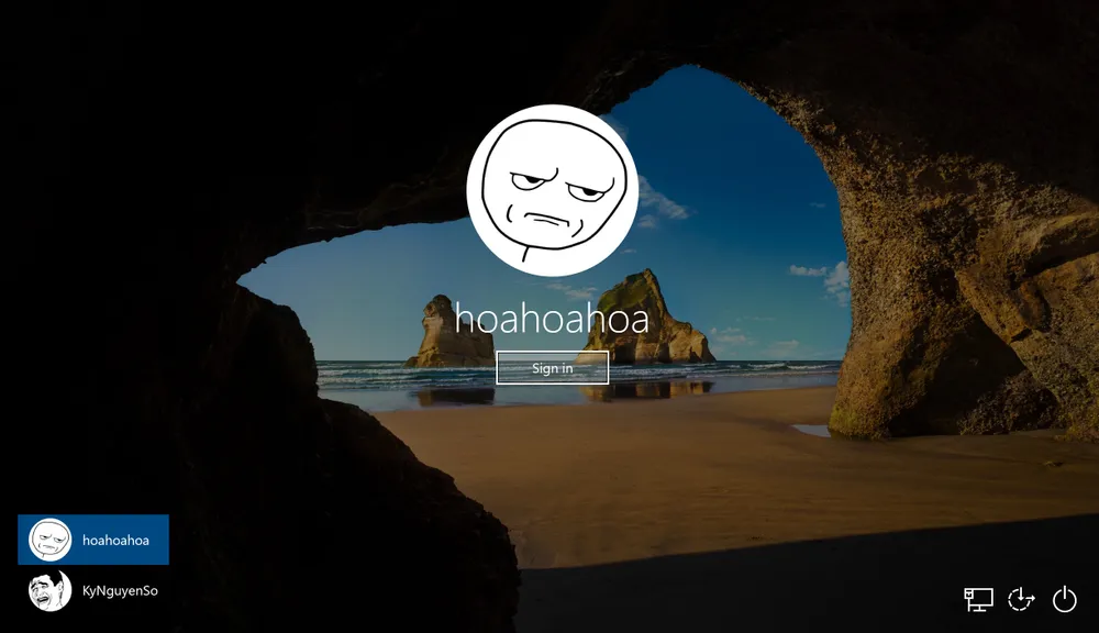 Màn hình đăng nhập Windows với tùy chọn Switch User