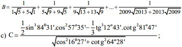 Đề thi giải toán trên máy tính cầm tay lớp 9 - Bài 1 Bảng B