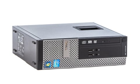 Mặt bên của máy tính Dell Optiplex 390 và các cổng kết nối phía sau