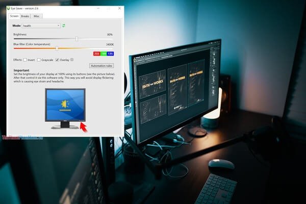 Điều chỉnh độ sáng màn hình giúp bảo vệ mắt tốt hơn